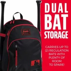 FRANKLIN PBATPACK BLACK/RED YOUTH -Deals Demarini Store image 1501