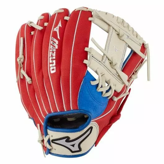 MIZUNO PROSPECT SERIES POWERCLOSE BASEBALL GLOVE 11" RYL/RED 1 MIZUNO PROSPECT SERIES POWERCLOSE BASEBALL GLOVE 11" RYL/RED