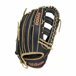 2021 Wilson A2000 1800 12.75" SuperSkin Outfield Baseball Glove Black/Black/Blonde