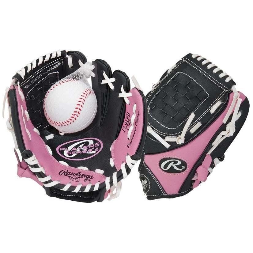 RAWLINGS PLAYERS SERIES GLOVE PL91PB 9" RHT - PINK/BLACK 2 RAWLINGS PLAYERS SERIES GLOVE PL91PB 9" RHT - PINK/BLACK - Image 2