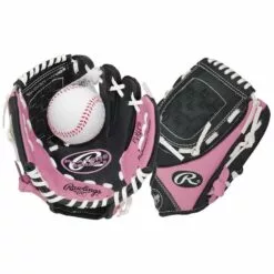 RAWLINGS PLAYERS T-BALL GLOVE PL91 9" LHT - PINK/BLACK -Deals Demarini Store image 655
